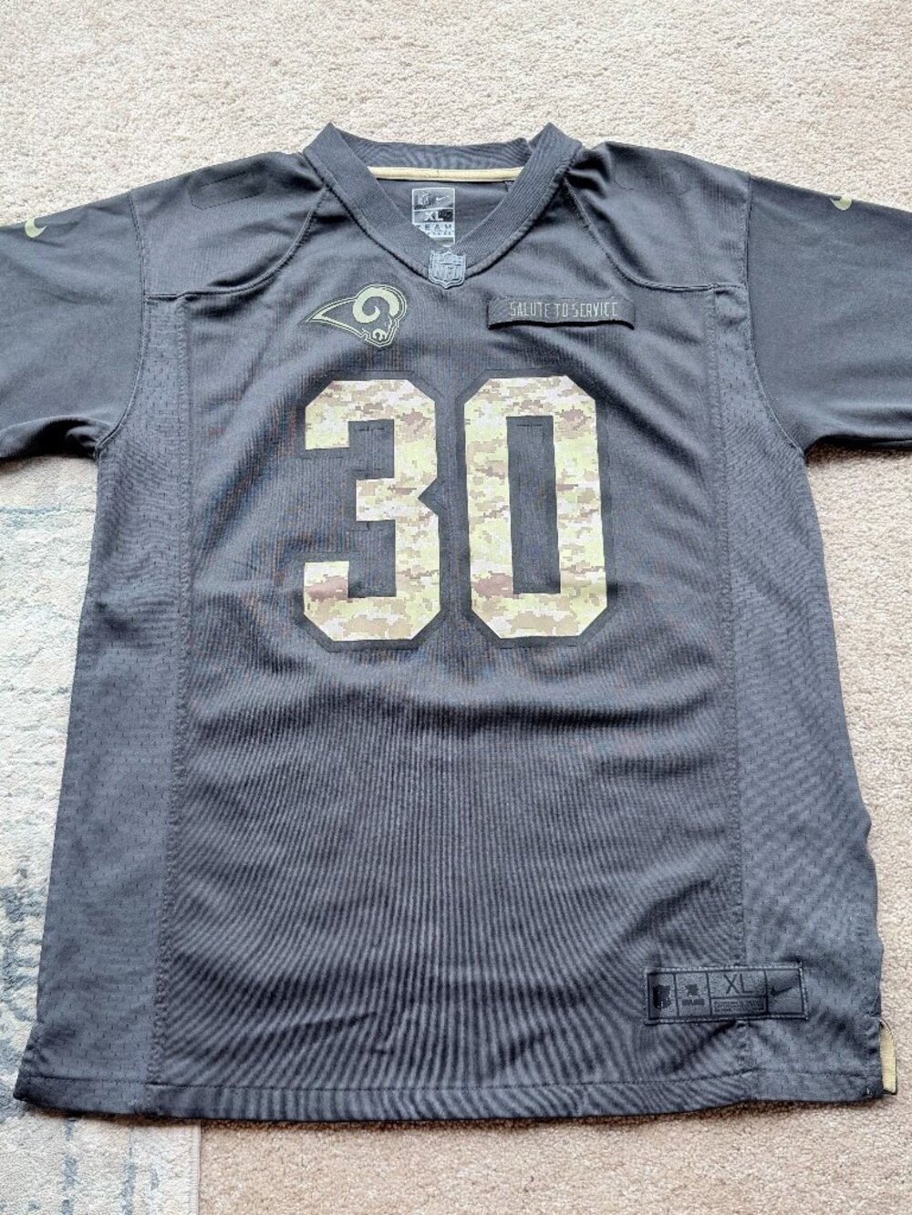 Nike Los Angeles Rams Todd Gurley Salute to Service Youth Jersey - Size XL